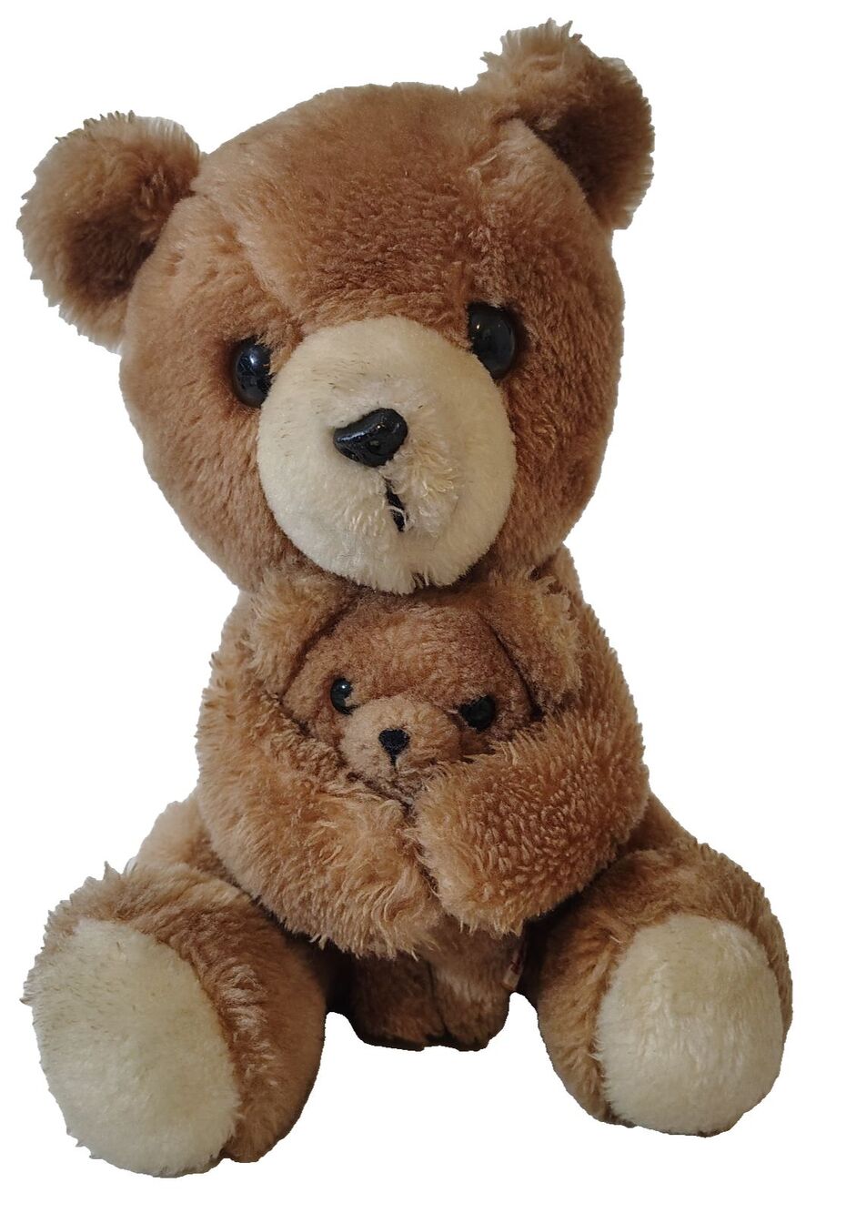 Dakin Vintage Nature Babies Brown Bear  Mama & Baby 1977 Scratch on Eyes
